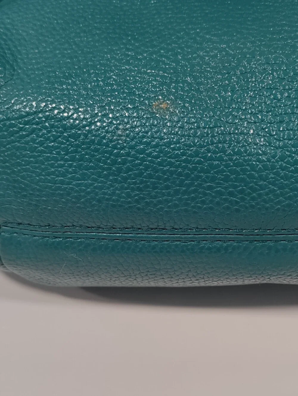 Michael Kors Teal Pebbled Leather Hobo with Gold Hardware